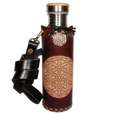Flower of life mohogany Deluxe Vesica waterbottlecase 1 of 4